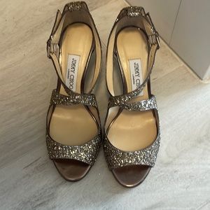 Jimmy Choo stiletto NEVER WORN -glitter heels